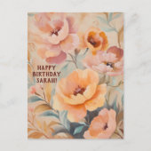 Mooie Zachte Wilde Bloemen Custom VERJAARDAG Briefkaart (Voorkant)