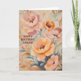 Mooie Zachte Wilde Bloemen Custom VERJAARDAG Kaart
