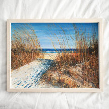 Mooie zand Dunes Beach Fine Art-afdrukken