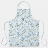 Mooie zangvogels en bloemen schort (Voorkant)