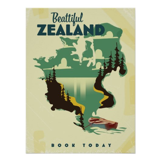 Mooie Zealand Reisposter Perfect Poster (Voorkant)