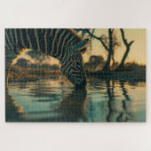 Mooie Zebra in The Wild 1014 stks Jigsaw Puzzel (Horizontaal)