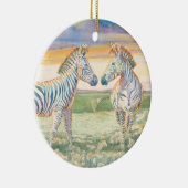 Mooie Zebra keramische sierbloem Keramisch Ornament (Rechts)
