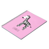 Mooie zebra kinderen notitieboek (Linkerzijde)