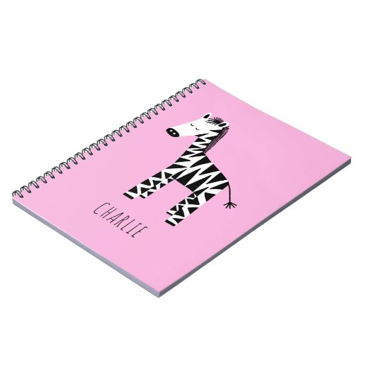Mooie zebra kinderen notitieboek (Linkerzijde)