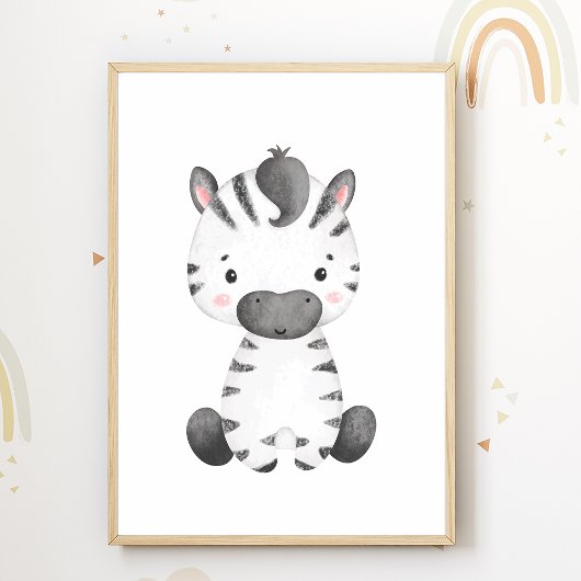 Mooie zebra-kinderkamerposter voor kinderkamer dec poster