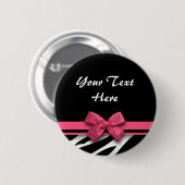 mooie zebra roze boegknop ronde button 5,7 cm (Voorkant /achterkant)