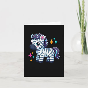 Mooie zebra sticker1 kaart