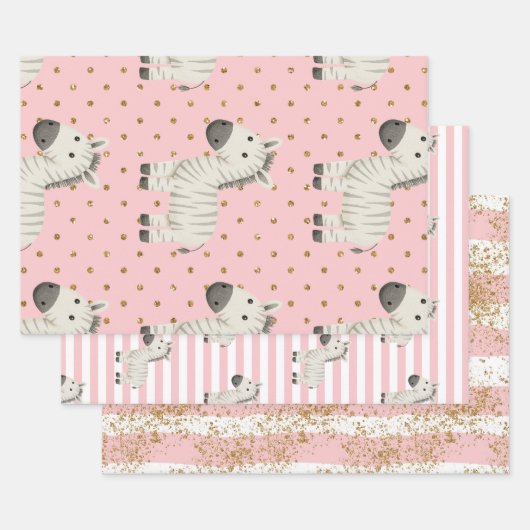 Mooie zebra-verpakkingsset inpakpapier vel (Set)