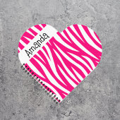 Mooie zebraprint hartvormige notitieboek