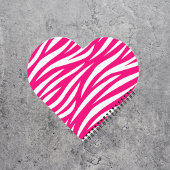 Mooie zebraprint hartvormige notitieboek