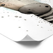 Mooie zebraprint  poster (Hoek)