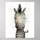 Mooie zebraprint  poster (Voorkant)