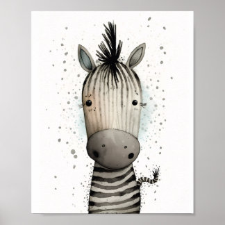 Mooie zebraprint poster