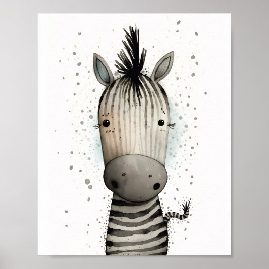 Mooie zebraprint  poster (Voorkant)