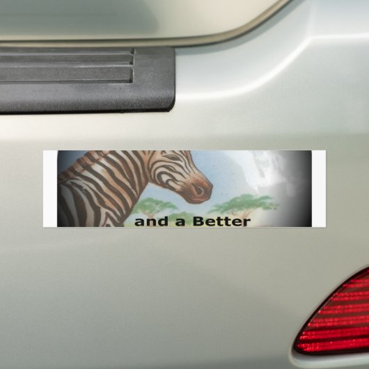 mooie zebra's Product aanpassen Bumpersticker (Op auto)