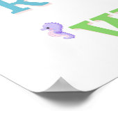 Mooie Zee Dieren Alfabet Kinderkamer Poster (Hoek)