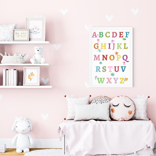 Mooie Zee Dieren Alfabet Kinderkamer Poster
