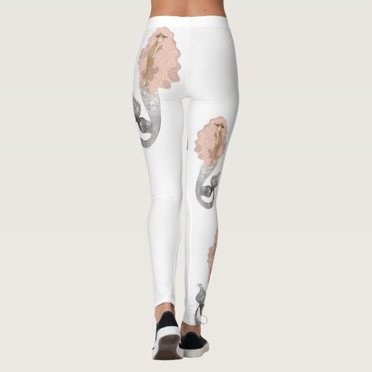 Mooie Zee Godin Zeemeermin Leggings (Achterkant)