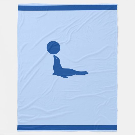 Mooie Zee, leeuw en bal Fleece Deken (Voorkant)