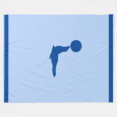 Mooie Zee, leeuw en bal Fleece Deken (Voorkant (Horizontaal))