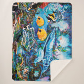 Mooie Zee Life Mural Sherpa Deken (Voorkant)