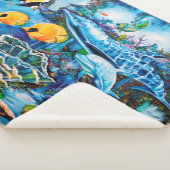 Mooie Zee Life Mural Sherpa Deken (3/4)