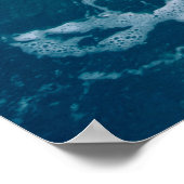 Mooie zee marmergolven texturehipster, backgrou poster (Hoek)