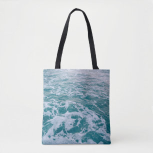 Mooie zee marmergolven texturehipster, backgrou tote bag