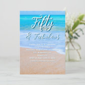 Mooie Zee Milestone Birthday Party Kaart (Staand voorkant)