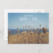 Mooie zee outdoor bruiloft Save the Date Aankondigingskaart (Voorkant / Achterkant)