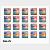 Mooie Zee Square Sticker (Vel)