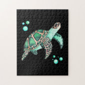 Mooie Zee Turtle Waterverf Legpuzzel (Verticaal)