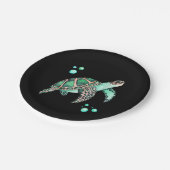 Mooie Zee Turtle Waterverf Papieren Bordje (Gekanteld)