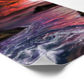 Mooie zee zonsondergang - Abstract origineel schil Poster (Hoek)