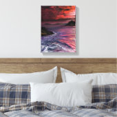 Mooie zee zonsondergang - Abstract Schilderij Canvas Afdruk (Insitu (Slaapkamer))