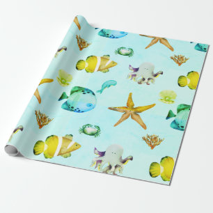 Mooie Zeedieren  Cadeaupapier