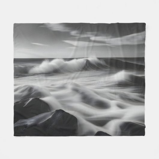Mooie zeeen golven fleece deken (Voorkant (Horizontaal))