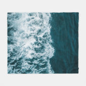 Mooie Zeeen golven Fleece Deken (Voorkant (Horizontaal))