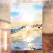 Mooie zeeen kant in olieverfschilderij raamsticker (Vel 2)