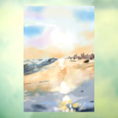 Mooie zeeen kant in olieverfschilderij raamsticker (Vel 3)