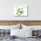 Mooie Zeeen schildpad in het water Canvas Afdruk (Insitu (Slaapkamer))