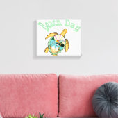 Mooie Zeeen schildpad in het water Canvas Afdruk (Insitu (Woonkamer))
