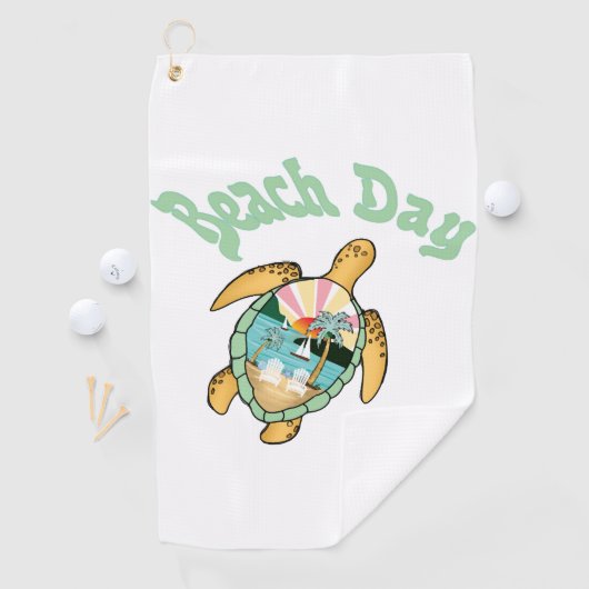 Mooie Zeeen schildpad in het water Golfhanddoek (Insitu)