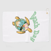 Mooie Zeeen schildpad in het water Golfhanddoek (Horizontaal)