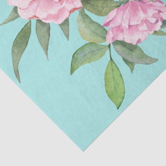 Mooie Zeeen Schildpadden & Blauwe Pioenen Decoupag Tissuepapier (Detail)