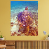 Mooie zeeen schildpadden canvas afdruk (Insitu (Woonkamer))