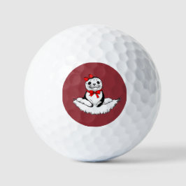 Mooie zeehond met strik – Kersteditie Golfballen