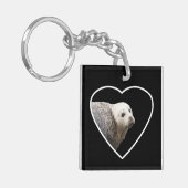 Mooie zeehond rustend zeezoogdier strand scène oce sleutelhanger (Voorkant Links)