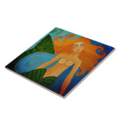 Mooie Zeemeermin Abstracte Kunst Tegeltje (Zijkant)